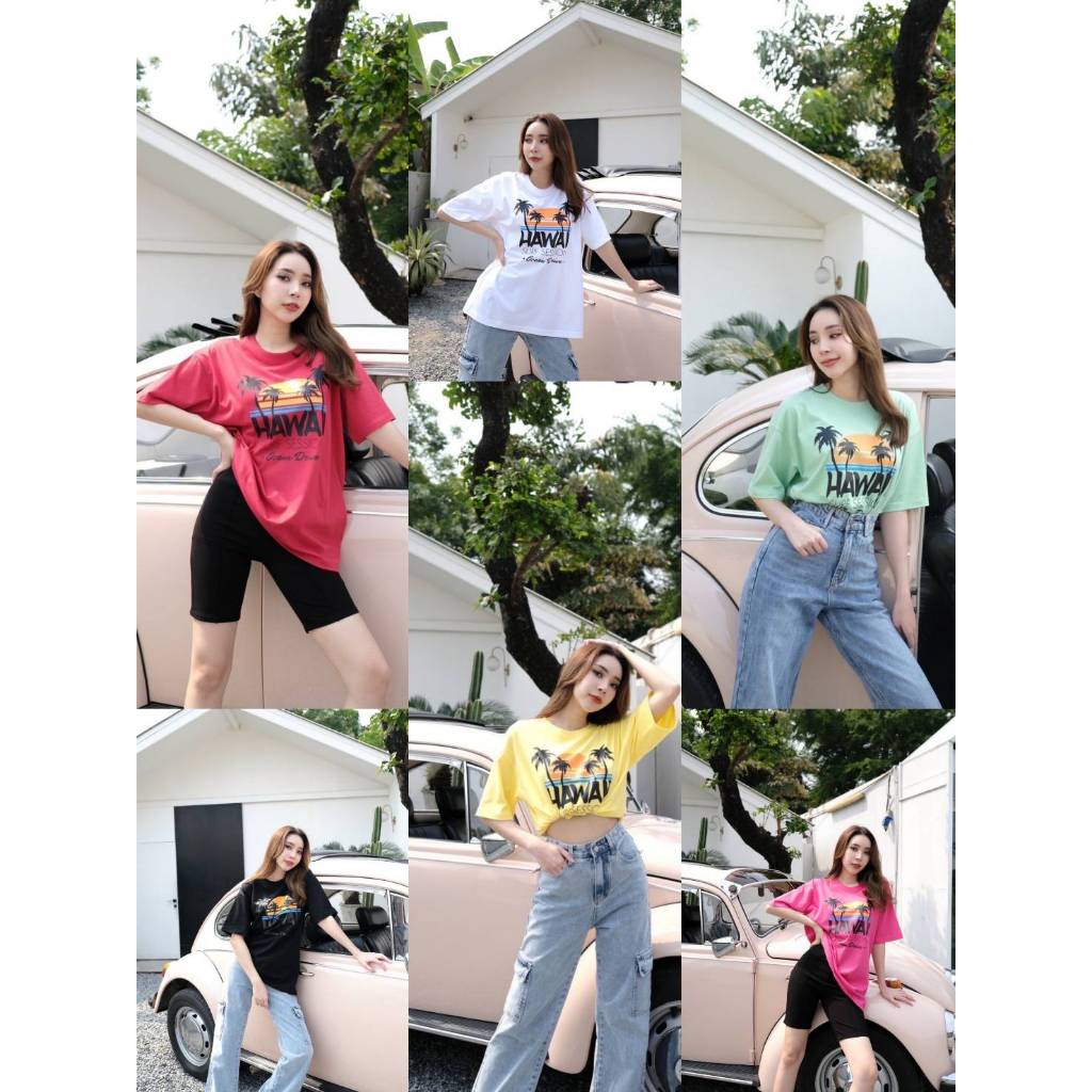 •PRISANA• PSN 70270 เสื้อยืดผ้าคอตต้อนเกรดแพง บรัชนิ่ม ลื่น ใส่สบาย ทรง oversize unisex ใส่ได้