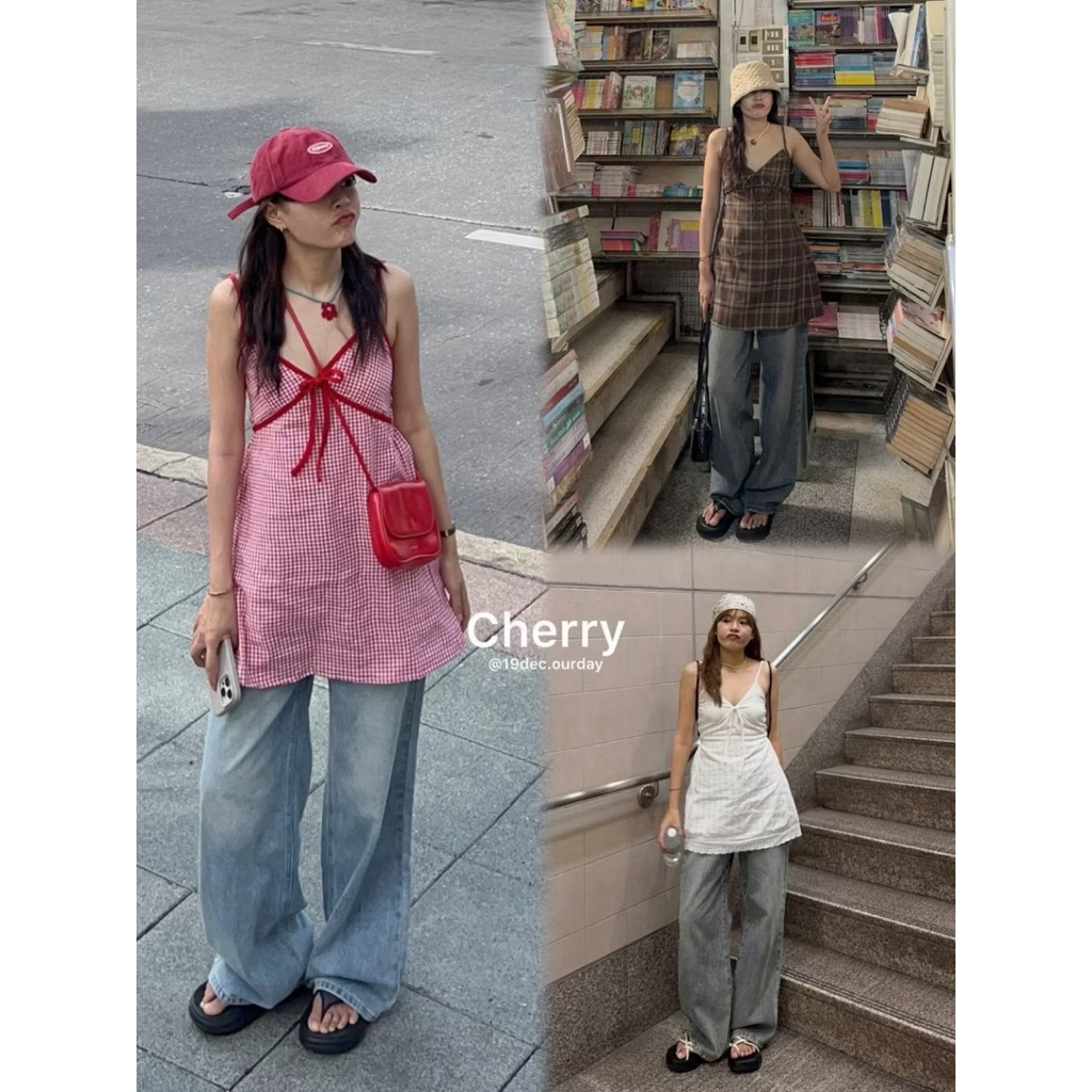 ส่งต่อ 19dec.ourday มินิเดรสสายเดี่ยวคอวี มินิเดรส เดรสสายเดี่ยว เดรส เดรสสั้น