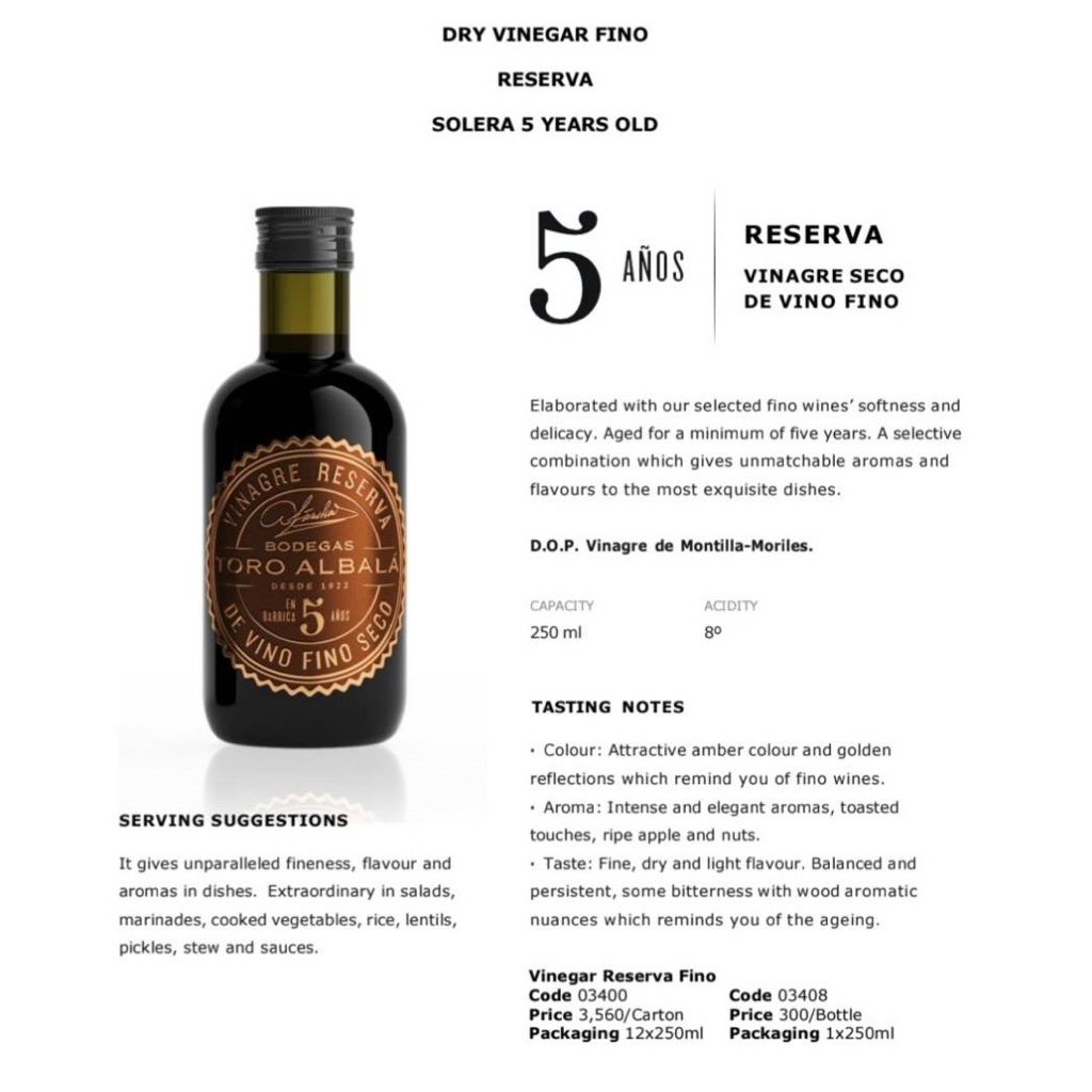 🇪🇸 BALSAMIC RESERVA FINO SECO 5 YEARS 250ml