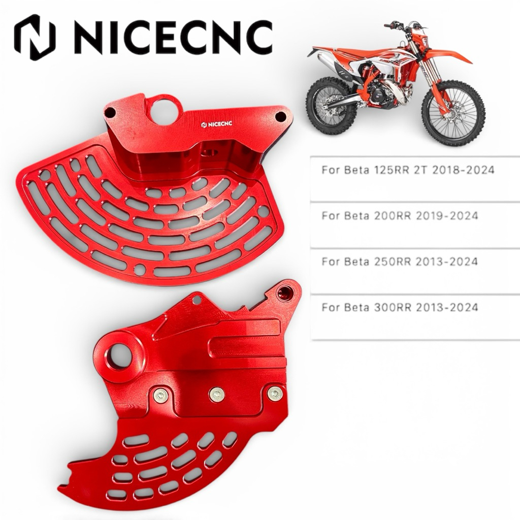 Nicecnc การ์ดดิสหน้า-หลัง สำหรับ Beta RR/RR-S 125-500 (ปี 2013-2024) • Beta Xtrainer 300 (ปี 2015-20