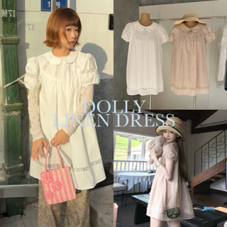 -𝐂𝐡𝐢𝐯𝐚- DOLLY LINEN DRESS | มินิเดรสแขนตุ๊กตาผ้าลินิน แต่งลู…
