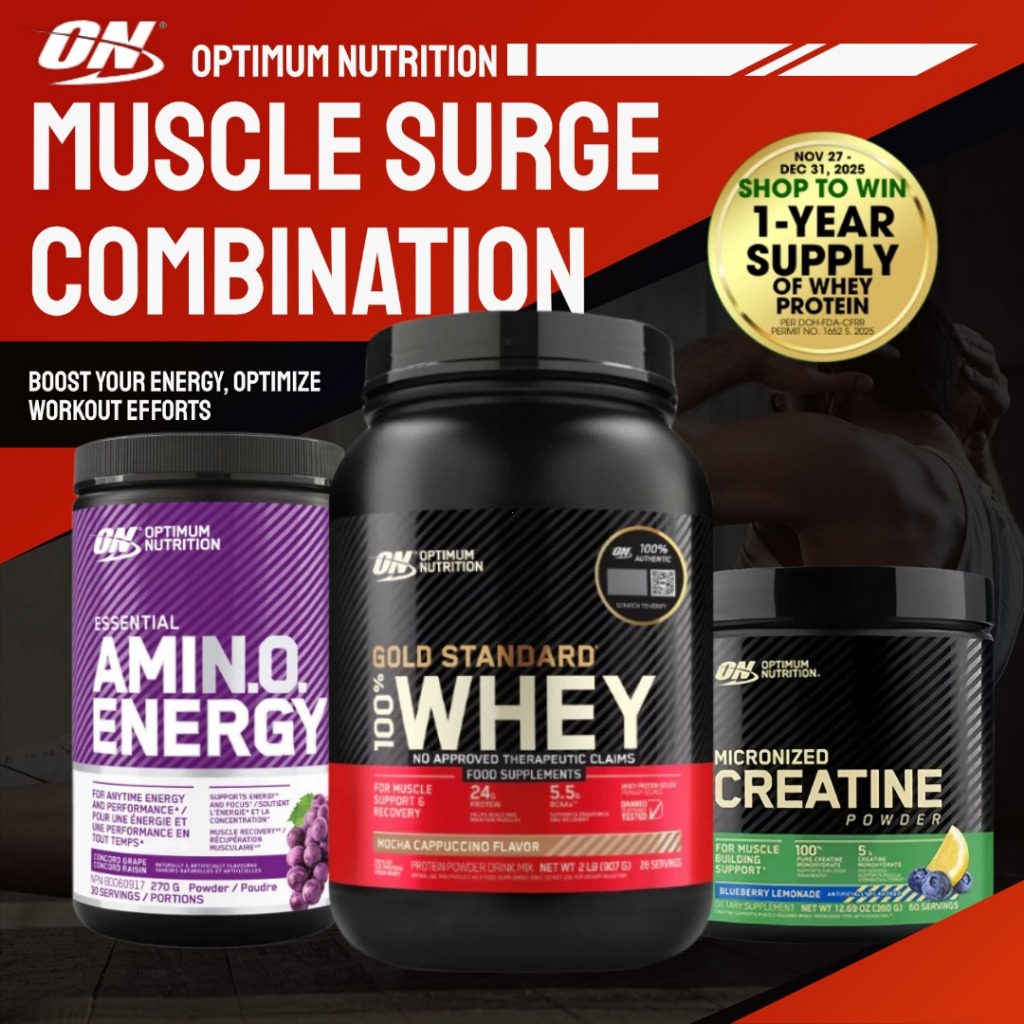 Optimum Nutrition Set Whey Protein Isolate เวย์ โปรตีนเพิ่มกล้ามเนื้อ |ครีมทาไลน์ |พลังงานอะมิโน for