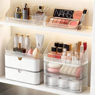 กล่องเก็บเครื่องสำอาง สามารถวางซ้อนกันได้ ชั้นวางของดีไซน์เร…