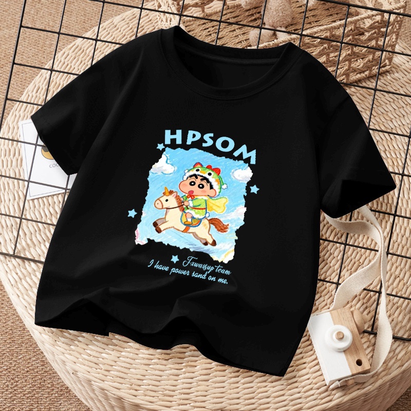 เสื้อยืดเด็กแบรนด์ NASALEE ลายชินจัง (การ์ตูนดัง) สำหรับเด็ก 3-16 ปี เนื้อผ้าฝ้ายนิ่ม ใส่สบาย จัดส่ง