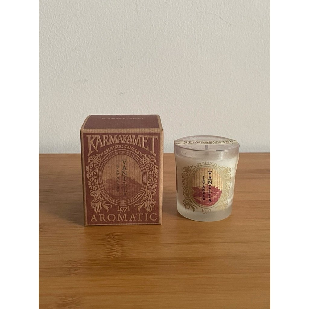 Karmakamet Aromatic Petite Glass Candle คามาคาเมต เทียนหอม ตกแต่งบ้าน ปรับอากาศ ผ่อนคลาย กลิ่น javan