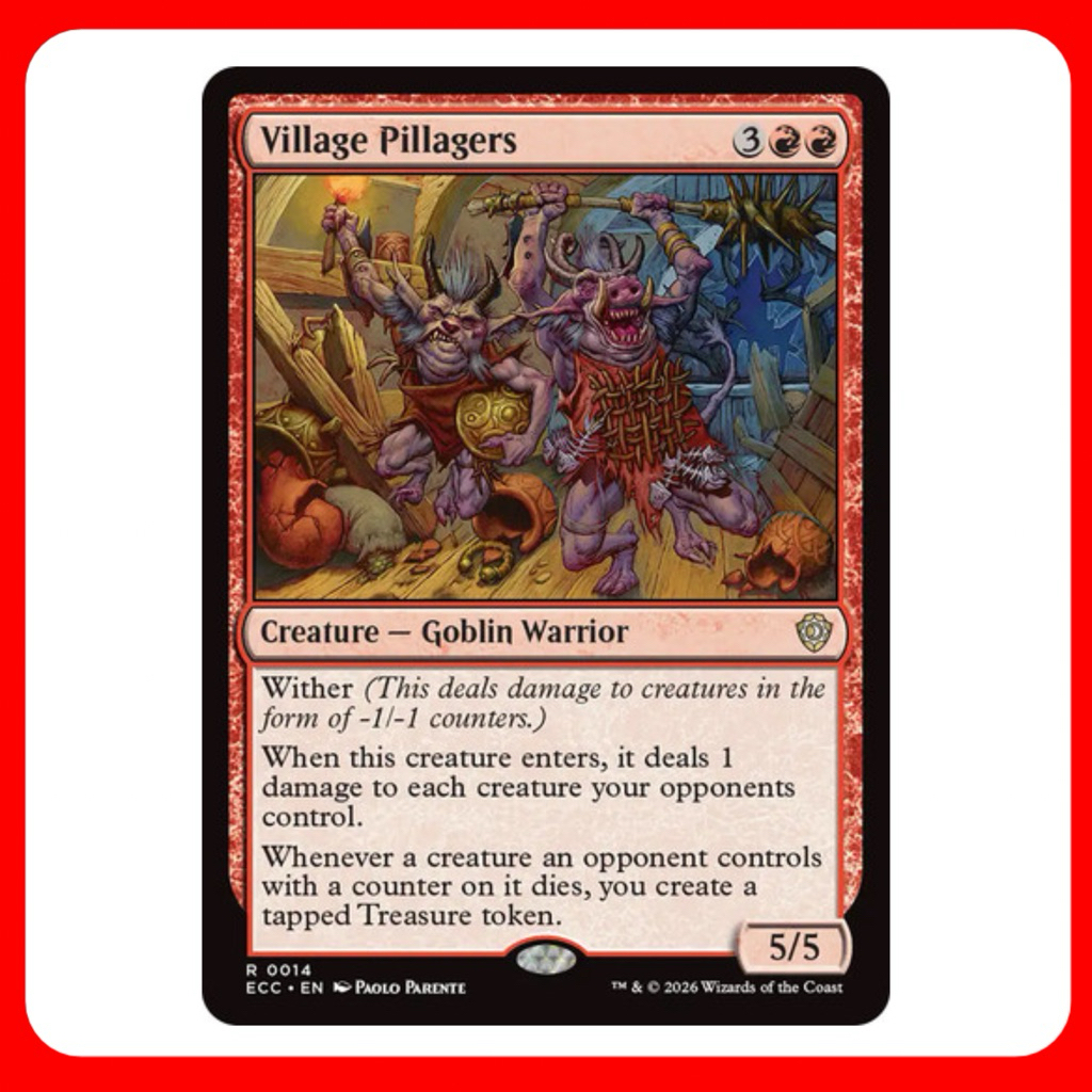 [MTG] Village Pillagers [ECC] [RED] [RARE] [NORMAL] [ENG] (การ์ดเมจิค / Magic the Gathering) [EDH]