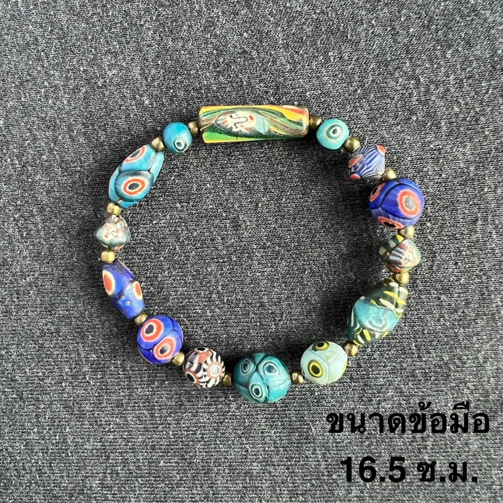 กำไลข้อมือลูกปัดลายนกยูง ราคาต่อ 1 เส้น - รูปที่ 2