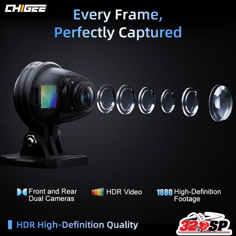 รับประกัน 1ปี !! กล้องติดรถมอเตอร์ไซค์ CHIGEE AIO-5 EVO มาใหม่ ของแท้!! ส่งไว!! 320SP ราคา ถูกที่สุด ดีลบีเคเค แกลเลอรีภาพที่ 8