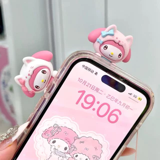 >พร้อมส่งใน 🇹🇭<🩵ตัวเกาะโทรศัพท์ กล่อมชมพูเท่านั้น🩷Sanrio hippers V.2🩵กาวรูปหัวใจ🎀 มีกาวแถม น่ารัก ขนกำมะหยี่ 🤍🫶🏻🩷🩵ลุ้นซี