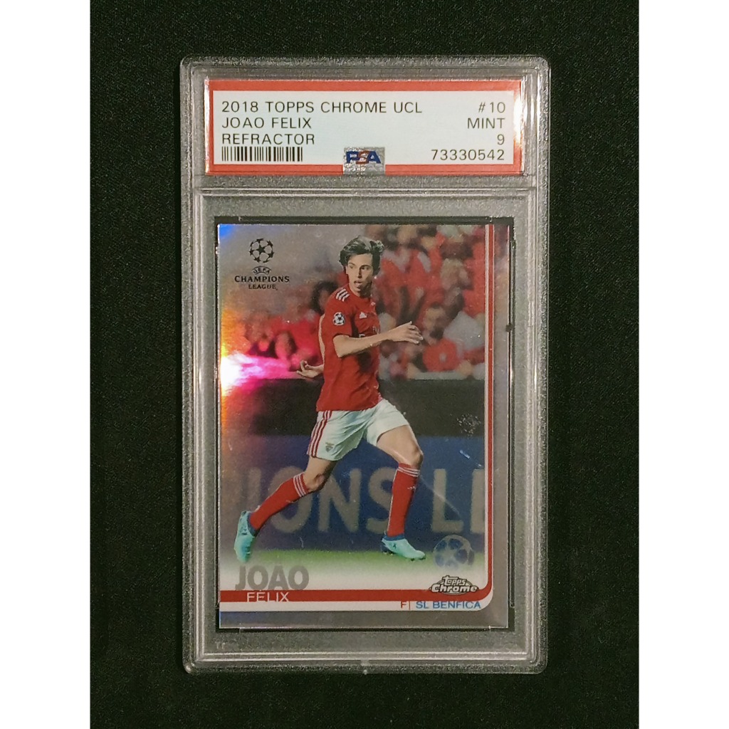 2018 Topps Chrome UCL #10 Joao Felix Refractor Insert Benfica Rookie Card PSA 9