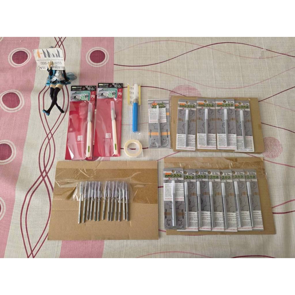 [พร้อมส่ง] Sujiborido Tools BMC Chisel 0.10 0.15 0.20 0.30 0.50 mm มีดเดินลาย พลาสติกโมเดล กันพลา