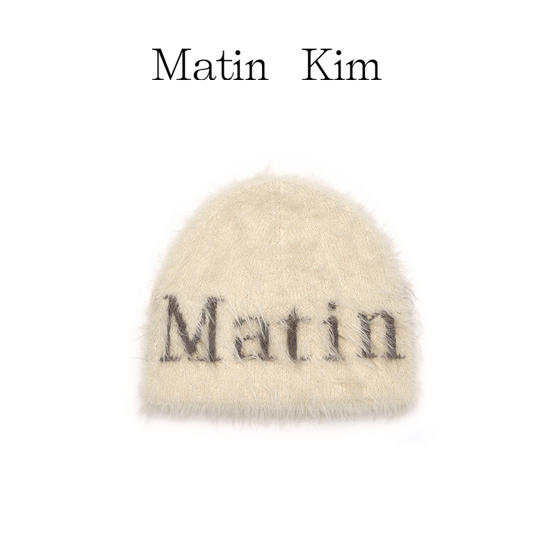 【Matin Kim】 Plush Earflap Knit Hat หมวกขนสัตว์กันหนาว
