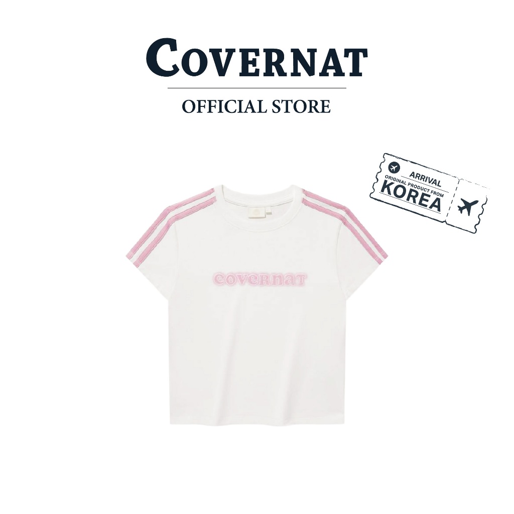 COVERNAT เสื้อครอป รุ่น Women'S Baby Fit Cooper Logo T-Shirt White (70212SCLSSF_U5WTXX)