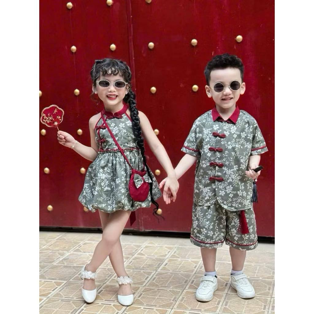 พร้อมส่ง ม49-ม50 7760 ชุดตี๋หมวย