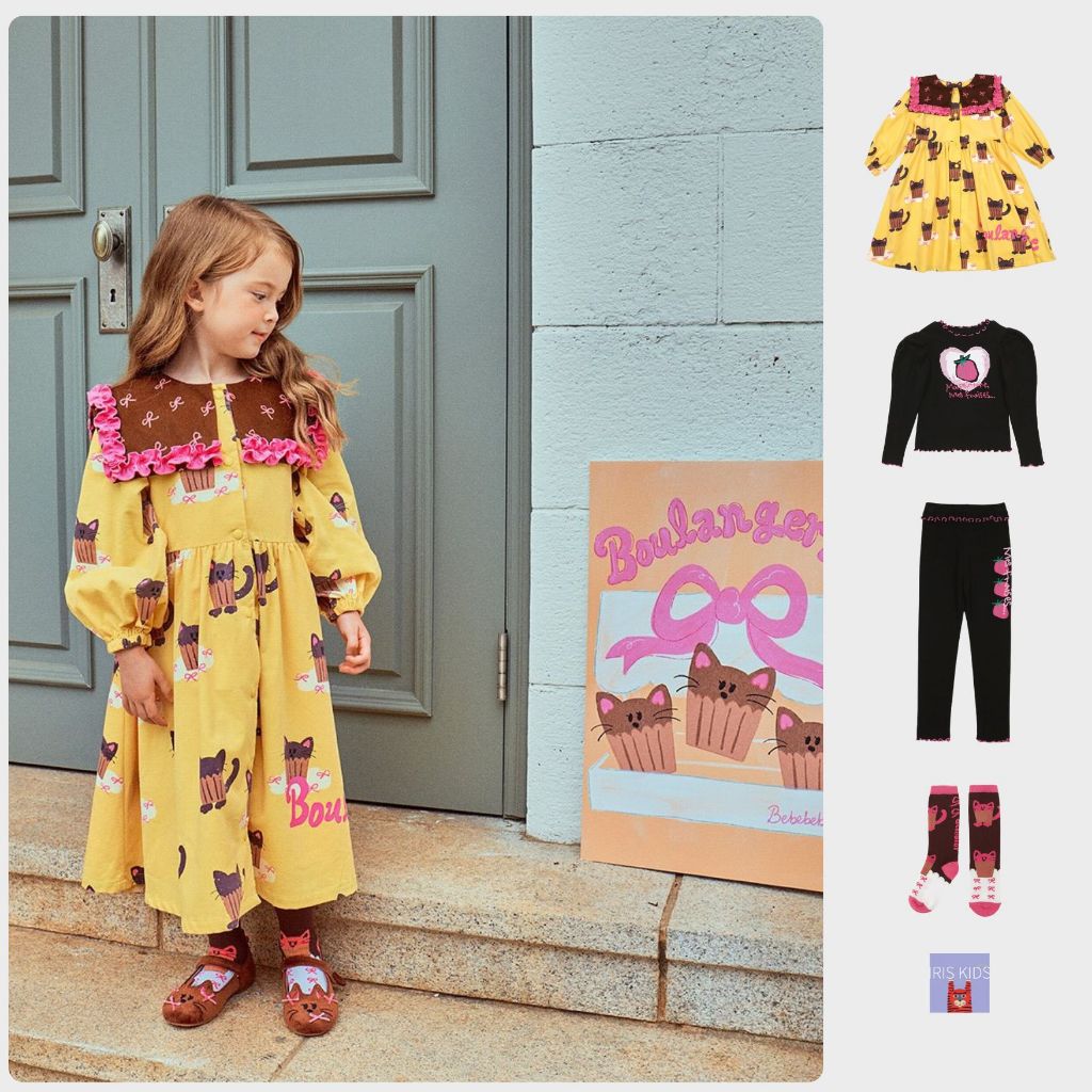 【พร้อมส่ง】「สินค้าลิขสิทธิ์แท้」IRIS KIDS Bebe series IKD33033 strawberry shirt/pants เสื้อผ้าสไตส์