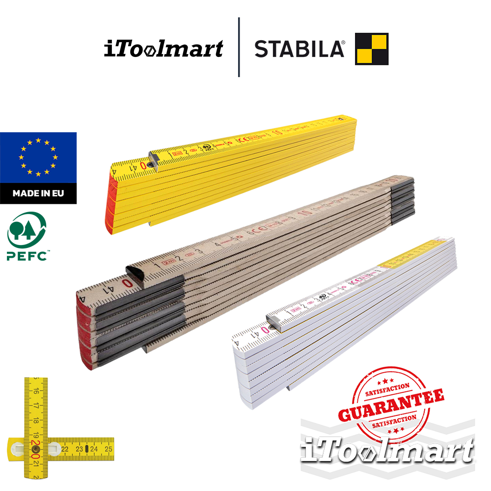 STABILA ไม้บรรทัดพับได้ Type 1100 ขนาด 1 เมตร / Type 700 , Type 400 , Type 507 N ขนาด 2 เมตร