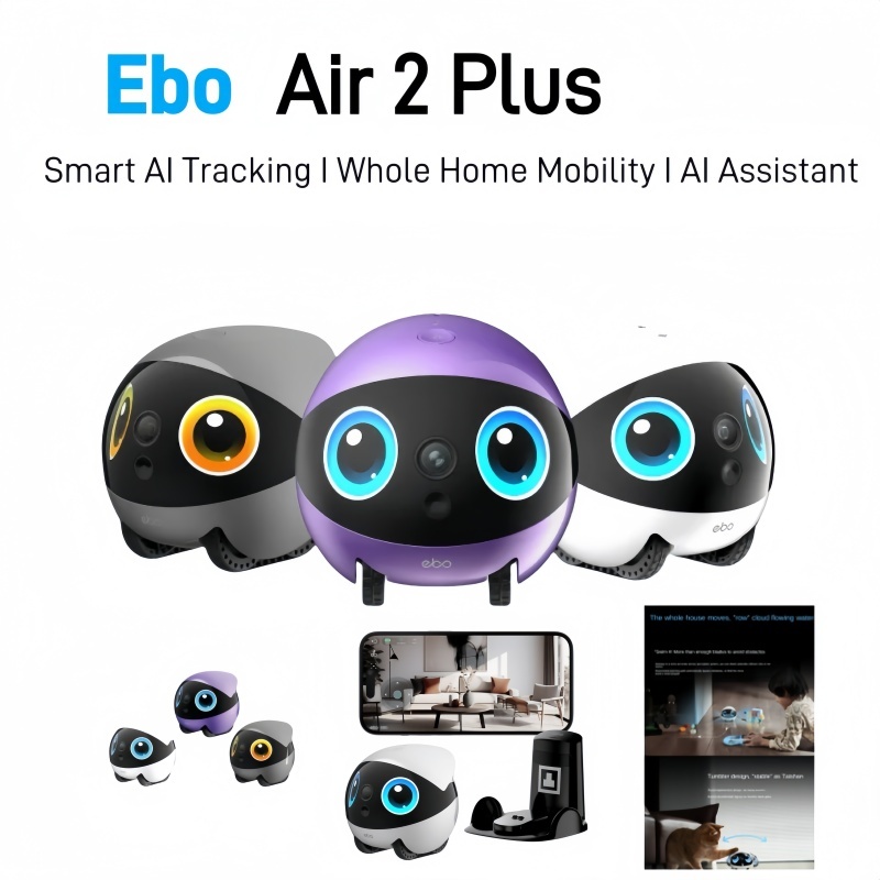 【พร้อมส่ง】EBO Air 2 Plus หุ่นยนต์คู่บ้านอัจฉริยะ กล้อง 3K ลาดตระเวนอัตโนมัติ วิดีโอคอลได้
