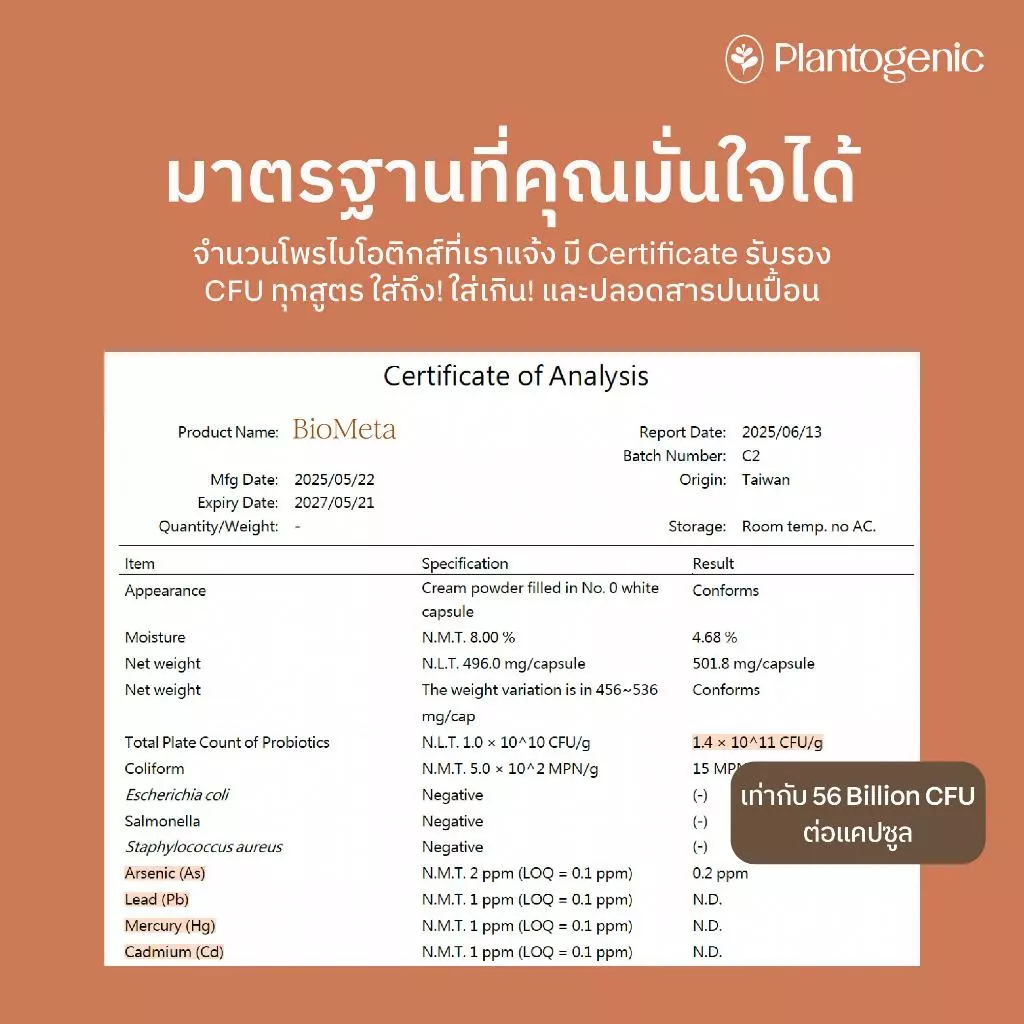Plantogenic x Biomed - BioMeta แคปซูลโพรไบโอติกส์ Medical Grade Probiotic (Plant-Based) thumbnail 5