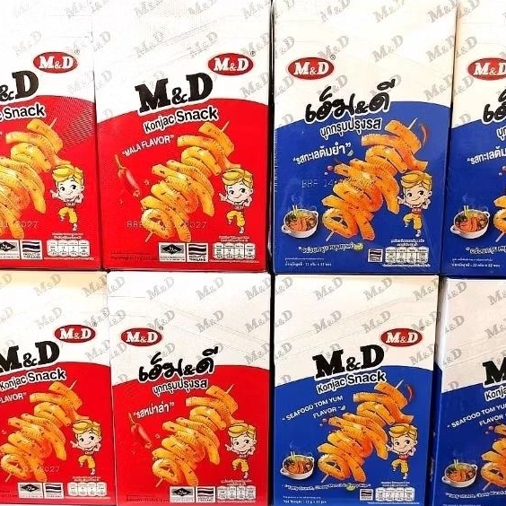 บุกกรุบปรุงรส บุกกรุบหม่าล่า บุกกรุบต้มยำ M&D