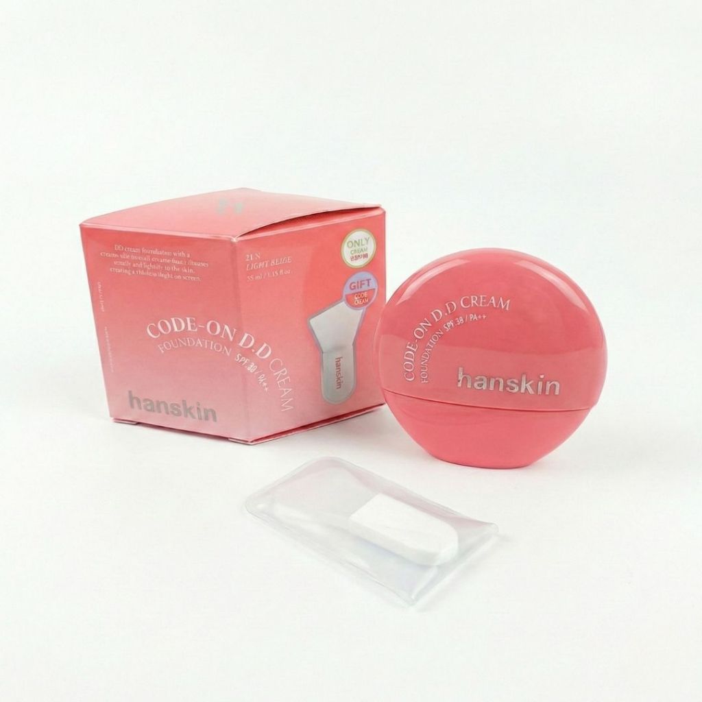 #พร้อมส่ง# Hanskin, Code-On D.D Cream Foundation #21N Light Beige