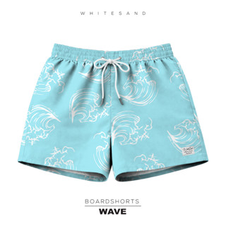 White Sand - Men Boardshorts กางเกงขาสั้นผู้ชาย ลาย Wave ชุด…