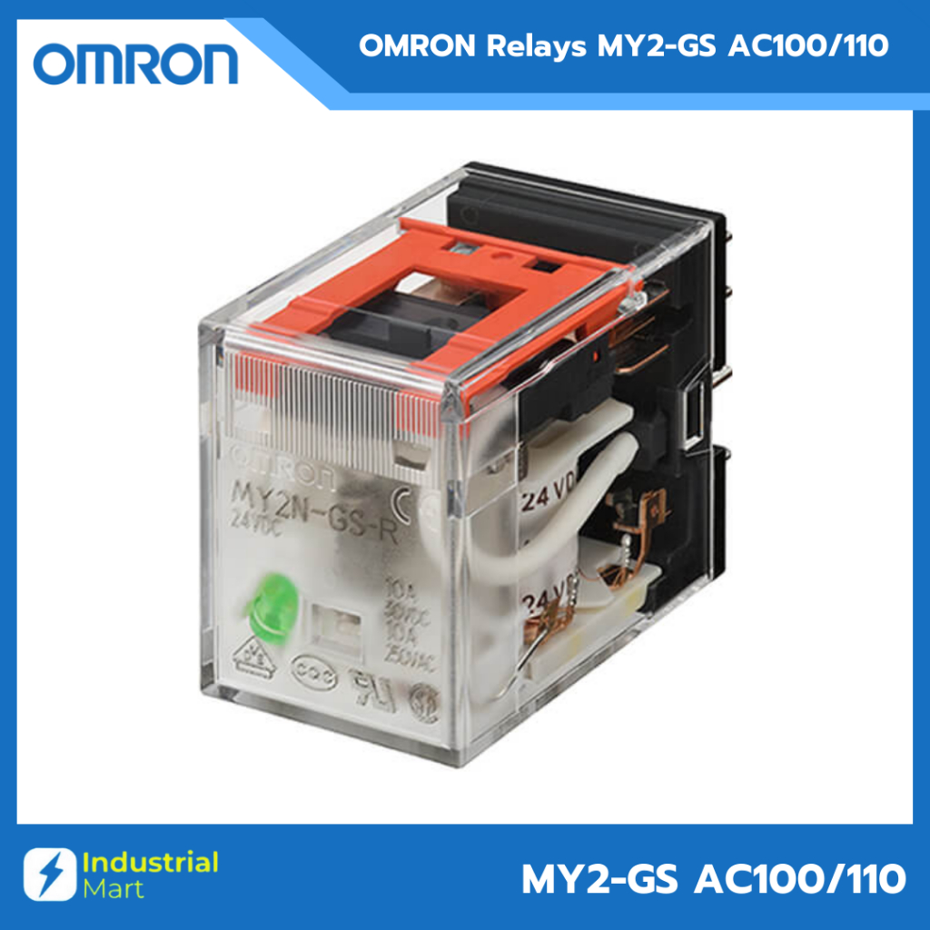 รีเลย์ Relay MY2-GS AC100/110(MY2-GS-R) 100/110VAC Omron