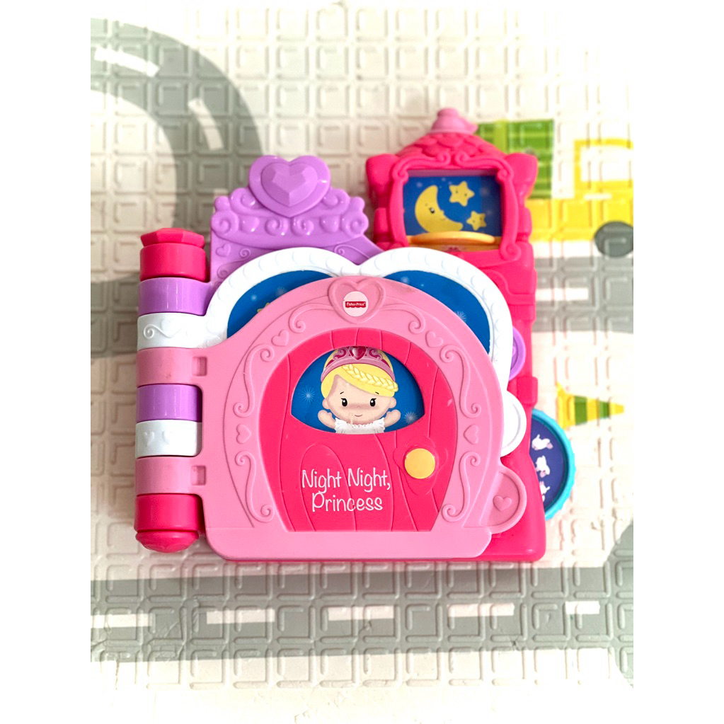 หนังสือดนตรี แบรนด์แท้ Fisher Price Disney Night Night Princess Talking Interactive Baby Toy Book Pi