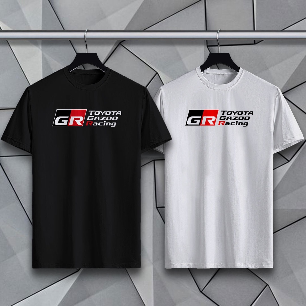 【เสื้อยืด TOYOTA GR】JDM GR Gazoo Sport Racing ผ้าฝ้าย 100% สำหรับผู้ชายและผู้หญิง คอกลม