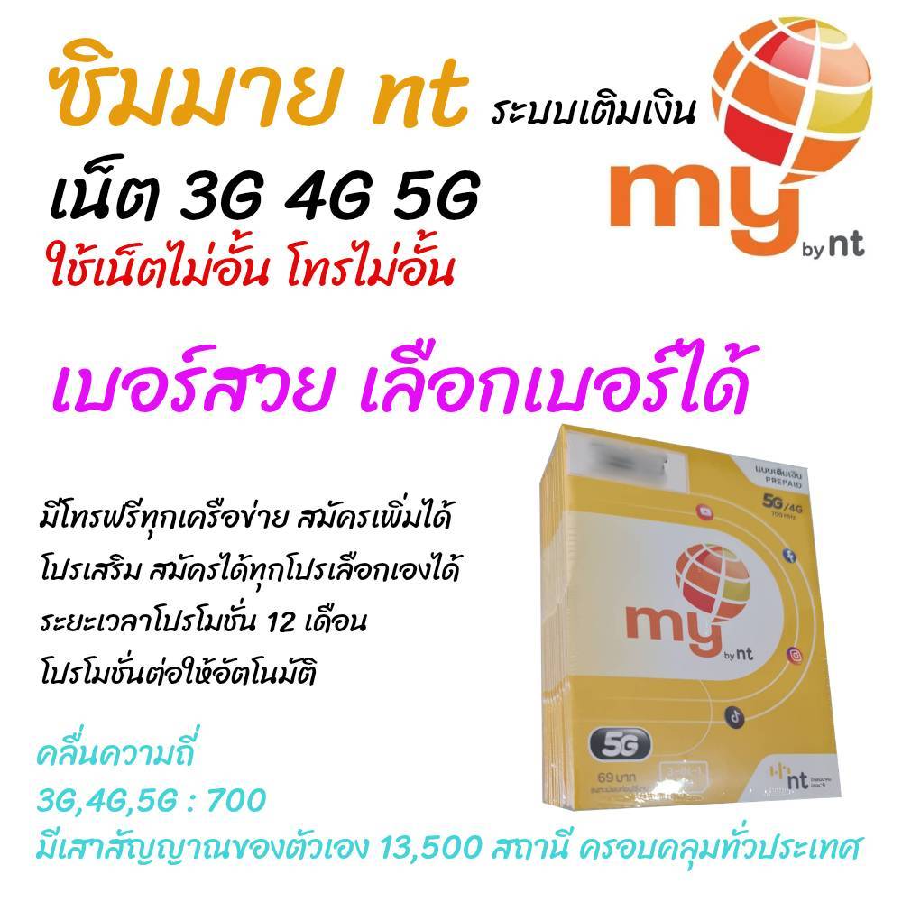 n.12 ซิมมาย เดือนละ100 เลือกเบอร์ได้ ระบบเติมเงิน ใช้งานได้ทั่วไทย อ่านเพิ่มในรายละเอียดสินค้า