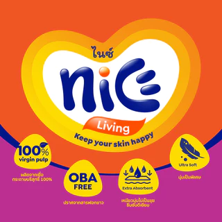 Nice ไนซ์ เมก้าโรล กระดาษชำระ ม้วนใหญ่พิเศษ แพ็ค 6+2 ม้วน (35ม./ม้วน) (ทิชชู่ กระดาษทิชชู่) x 1