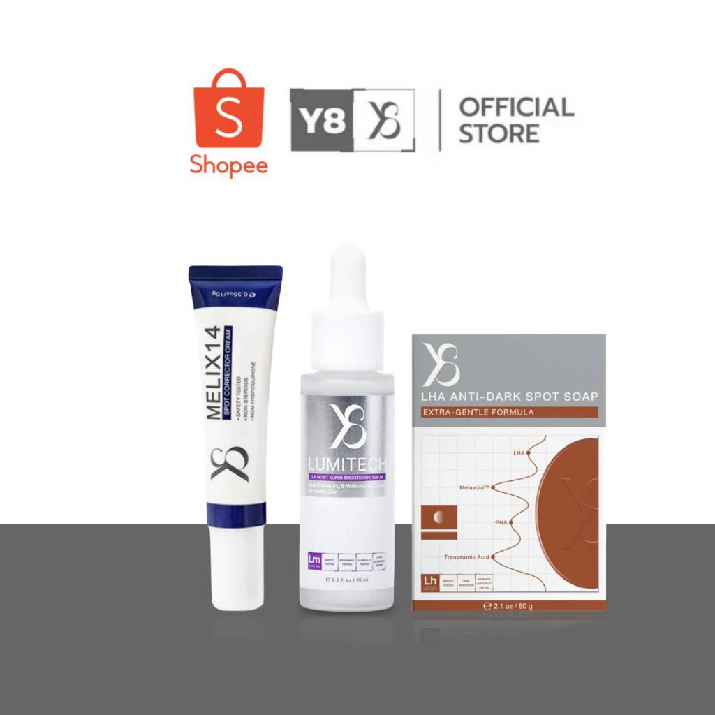 Y8 Skincare Set ครบจบปัญหาผิวหมองคล้ำ ฝ้า กระ สิว ด้วย 3 ผลิตภัณฑ์ดูแลผิวระดับพรีเมียม