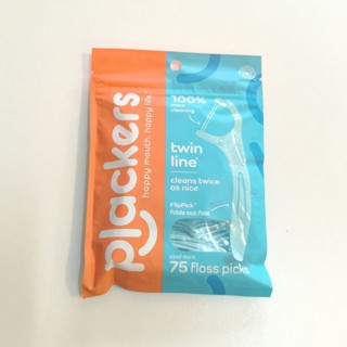 ไหมขัดฟันแบบมีด้ามจับ เส้นคู่ Plackers Flosser Twin Line 75 …