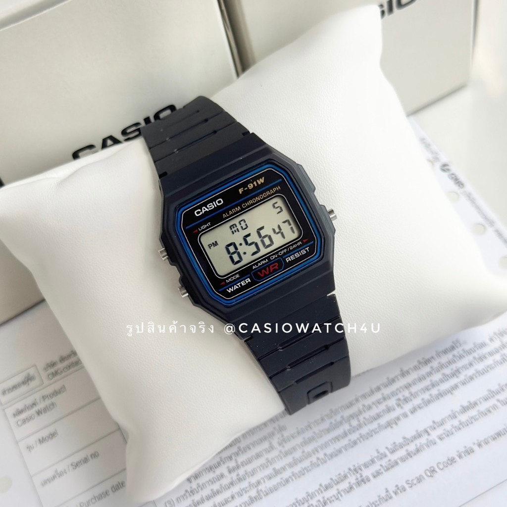CASIO นาฬิกาข้อมือ ของแท้ รุ่น F-91W-1 / F-91W / F91 ประกันศูนย์เซ็นทรัล cmg