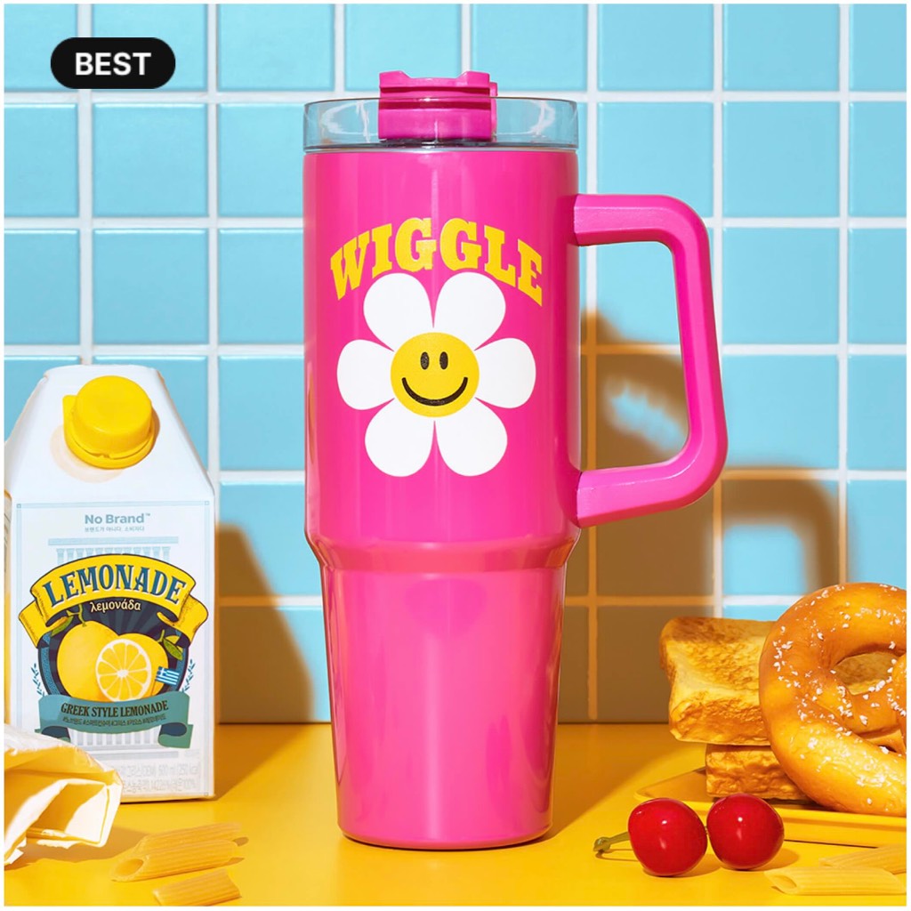 🇰🇷 พร้อมส่งของแท้จากเกาหลี แก้วเก็บความเย็นWiggle Wiggle (940ml) เราจะดื่มน้ำได้เยอะขึ้นค่ะ เพราะควา