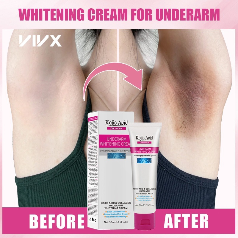 VIVX Kojic Acid ครีมขาหนีบดำ 50ml ครีมทารักแร้ขาว ครีมบำรุงรักแร้ เข่าดำ ผิวขาว สิ่งประดิษฐ์ ครีมขาห