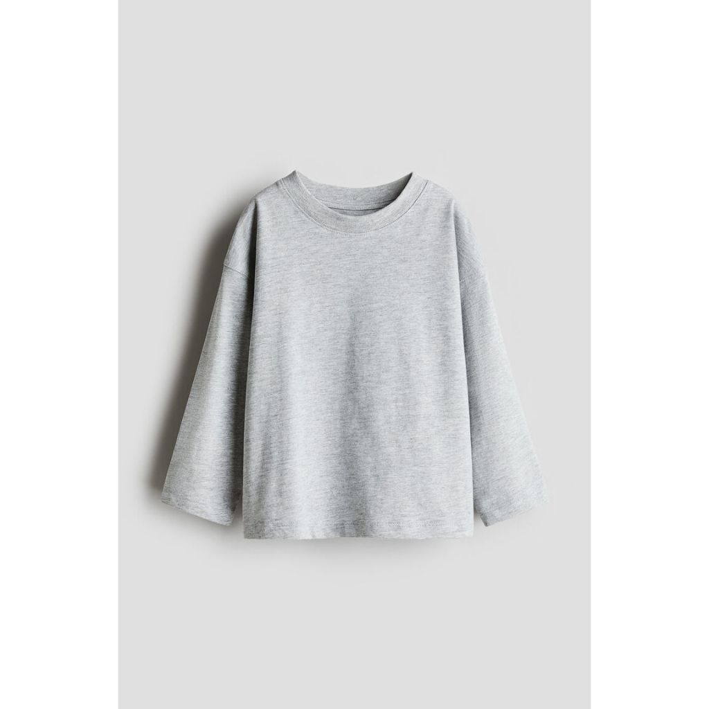 H&M เสื้อคอกลม แขนยาว สีเทา ไซด์ 2-8 ปี ของใหม่ แท้ พร้อมส่ง