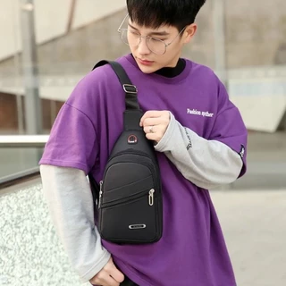 Bag design กระเป๋าคาดอก สะพายข้าง สะพายไล่ ผ้าoxford งานดี แฟชั่นสำหรับผู้ชาย รุ่น 017/031