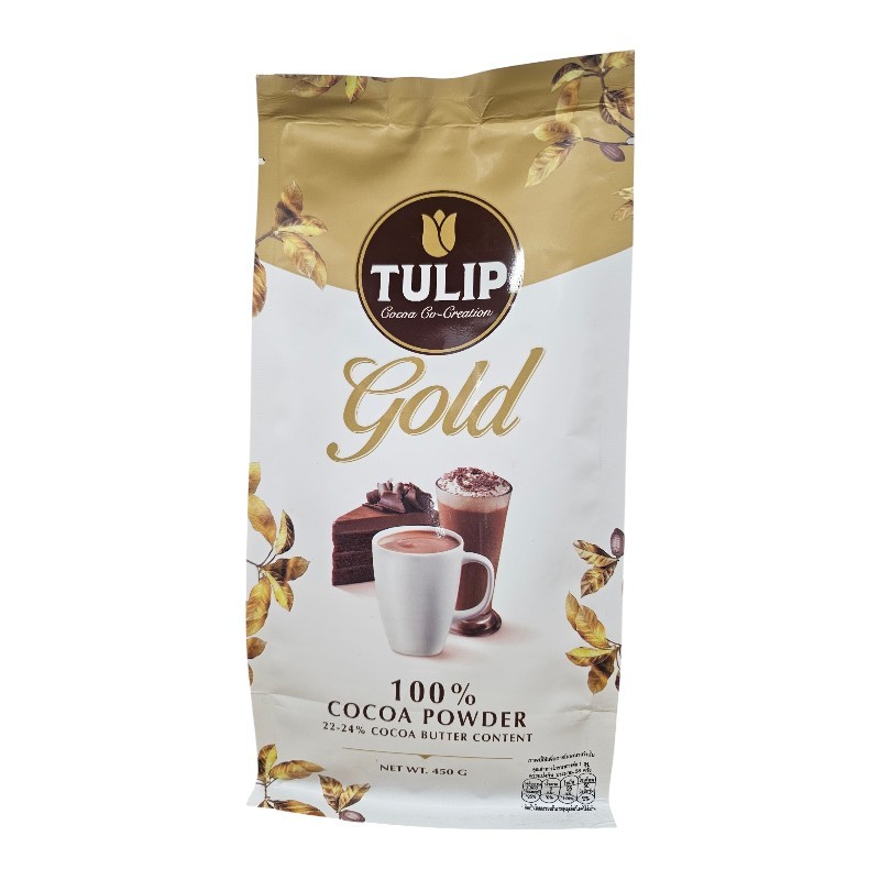 ผงโกโก้  ทิวลิป โกลด์  22-24%  ขนาด  450g.  หยกออนไลน์
