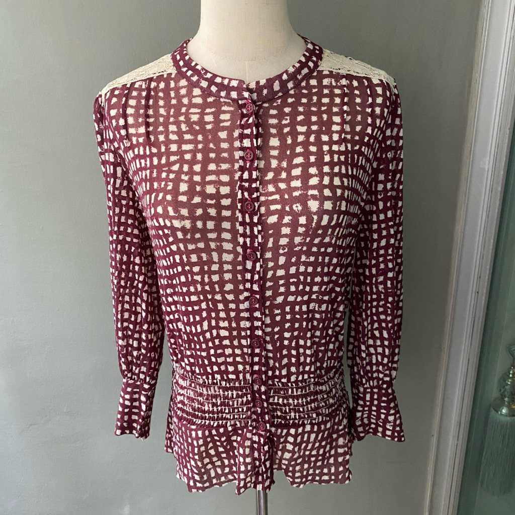 USED Kookai long sleeve blouse size 2