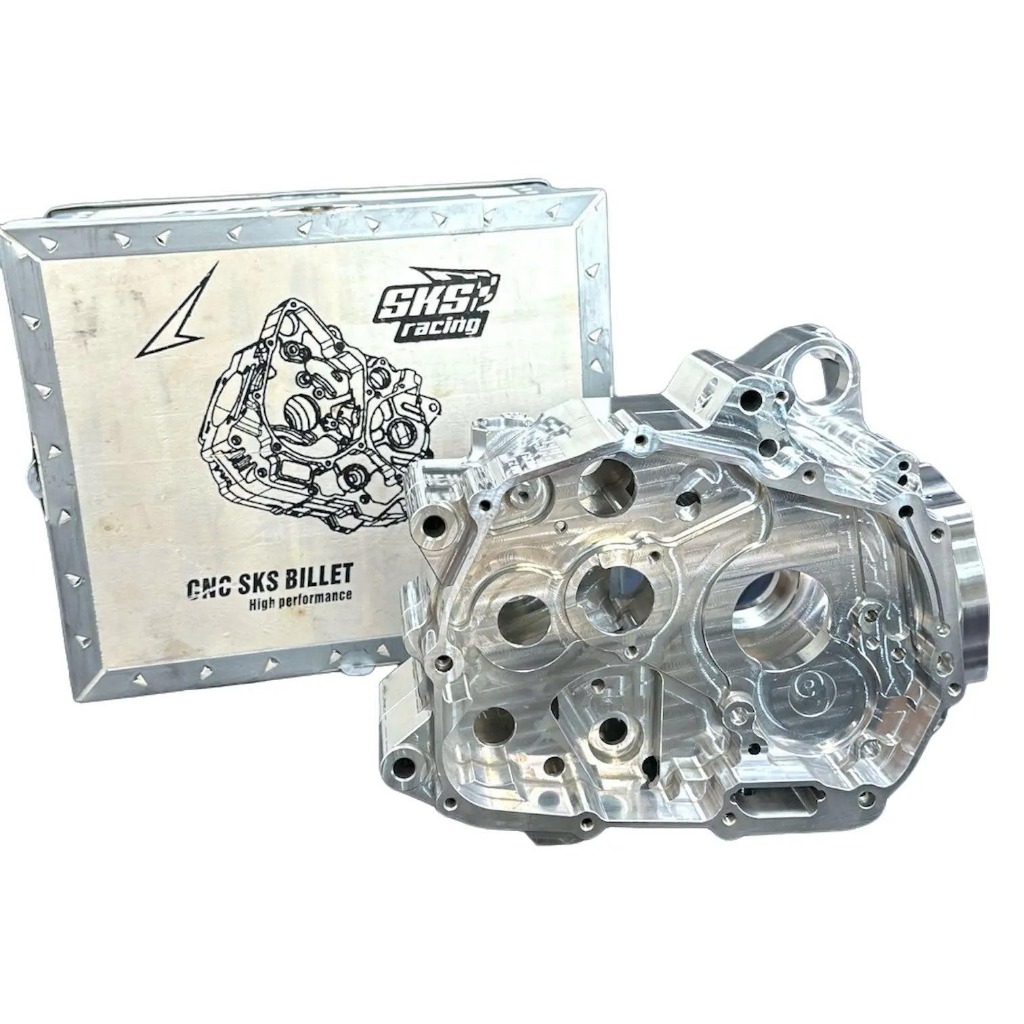 SKS Racing : แคร้ง Wave125 หลัก Exciter open งาน CNC 6061 ไม่เยื้อง ไม่ย้าย(ลังไม้)