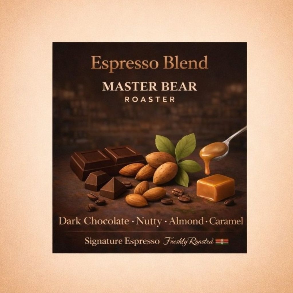 Espresso Blend – Master Bear Roaster | เมล็ดกาแฟคั่วสด สำหรับ Espresso & เมนูกาแฟนม