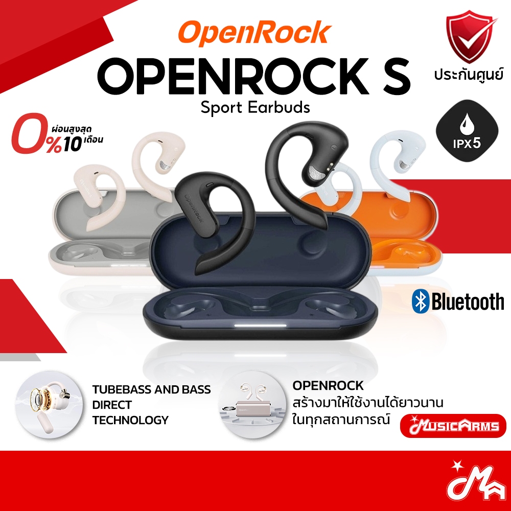 Openrock S หูฟังออกกำลังกาย OpenRock S Sport Earbuds ประกันศูนย์ไทย
