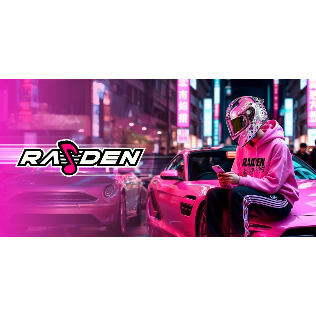หมวกกันน็อค RAIDEN รุ่น EXON ลาย HEADPHONE