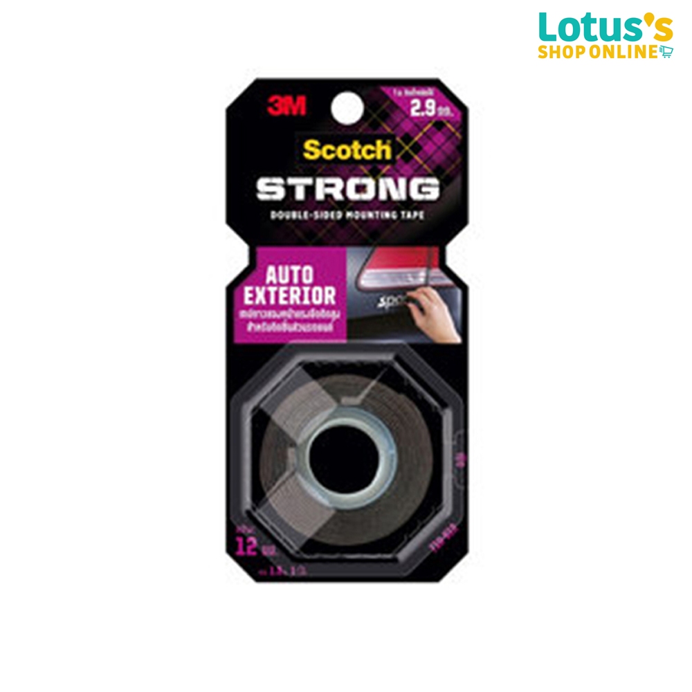 3เอ็ม เทป 2 หน้าติดชิ้นส่วนรถยนต์408 ขนาด 12 มม X 1.5 ม 3M DOUBLE-SIDED TAPE FOR ATTACHING CAR PARTS