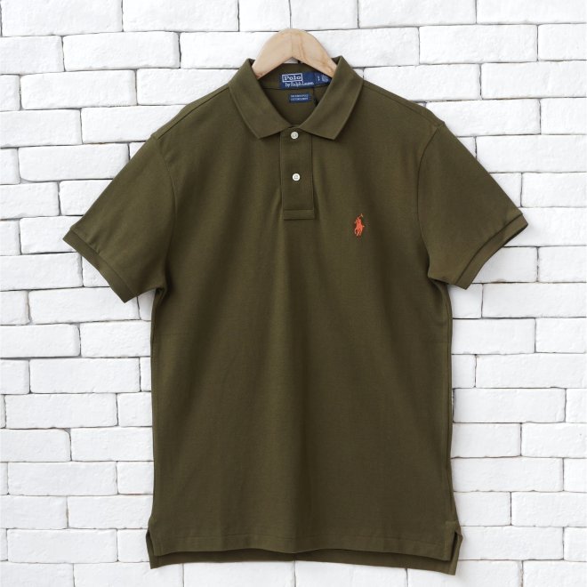 POLO RALPH LAUREN THE EARTH CUSTOM SLIM FIT POLO SHIRT