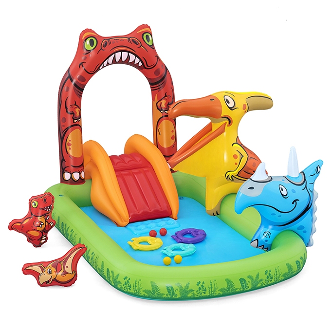 Bestway(เบสเวย์) 53160 สระน้ำเด็ก 2.41m x 1.40m x 1.37m Jurassic Splash Play Center
