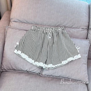 Benzbunny -Dreamy shorts เอว 32-42“ กางเกงขาสั้นแต่งระบาย-โบว์ สไตลล์น่ารัก ใส่สบาย #1047