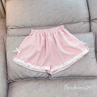 Benzbunny -Dreamy shorts เอว 32-42“ กางเกงขาสั้นแต่งระบาย-โบว์ สไตลล์น่ารัก ใส่สบาย #1047