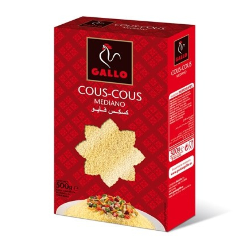 แกลโล คูสคูส เมเดียโน พาสต้าแบบเม็ดเล็ก 500g - Cous Cous Mediano 500g Gallo brand