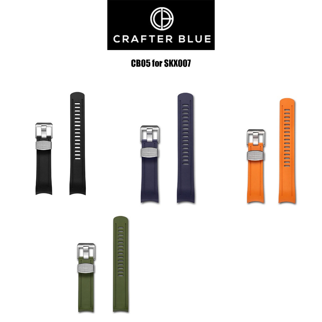 สายนาฬิกาแบบยางรุ่น Crafter Blue CB05 for SKX007